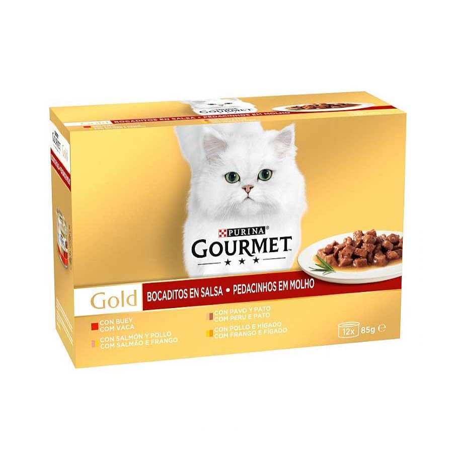 Gatos Gourmet Comida H Meda | Gourmet Gold Bocaditos En Salsa Latas Para Gatos