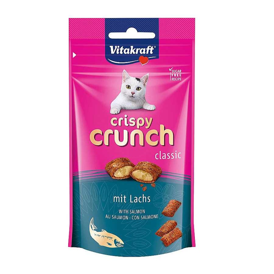 Gatos Vitakraft Snacks | Vitakraft Bocaditos Crispy Crunch Salm N Para Gatos