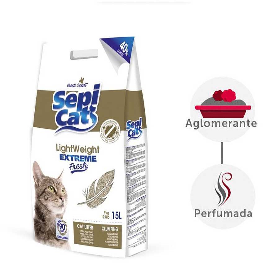 Gatos Sepicat | Sepicat Arena Aglomerante Light Weight Extreme Fresh Ligera