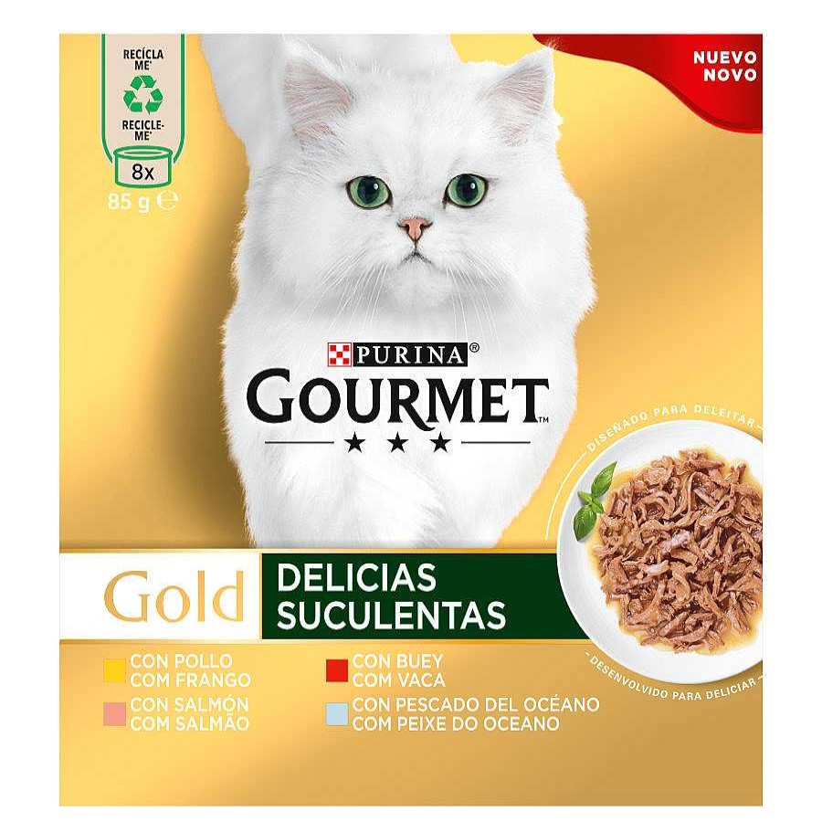 Gatos Gourmet Comida H Meda | Gourmet Gold Delicias Suculentas Mixtas Multipack Lata Para Gatos