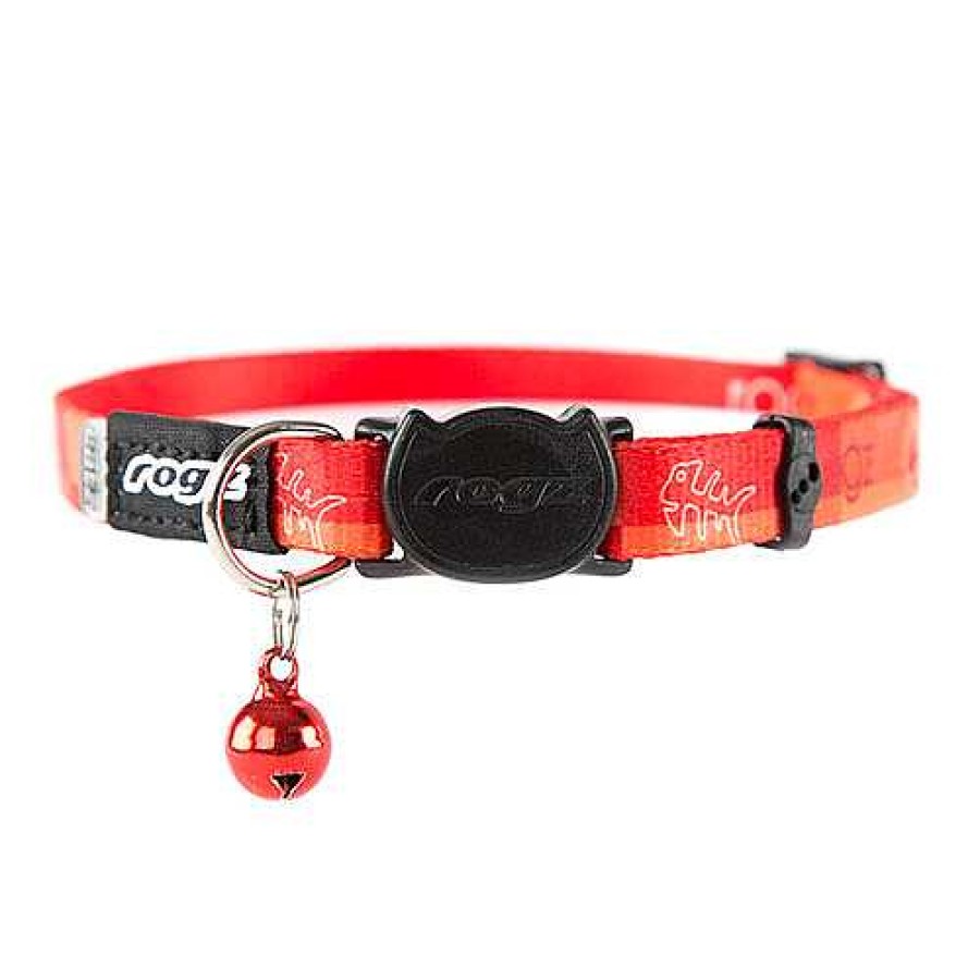 Gatos Rogz Transportines Y Viaje | Rogz Kiddycat Collar Naranja Para Gatos