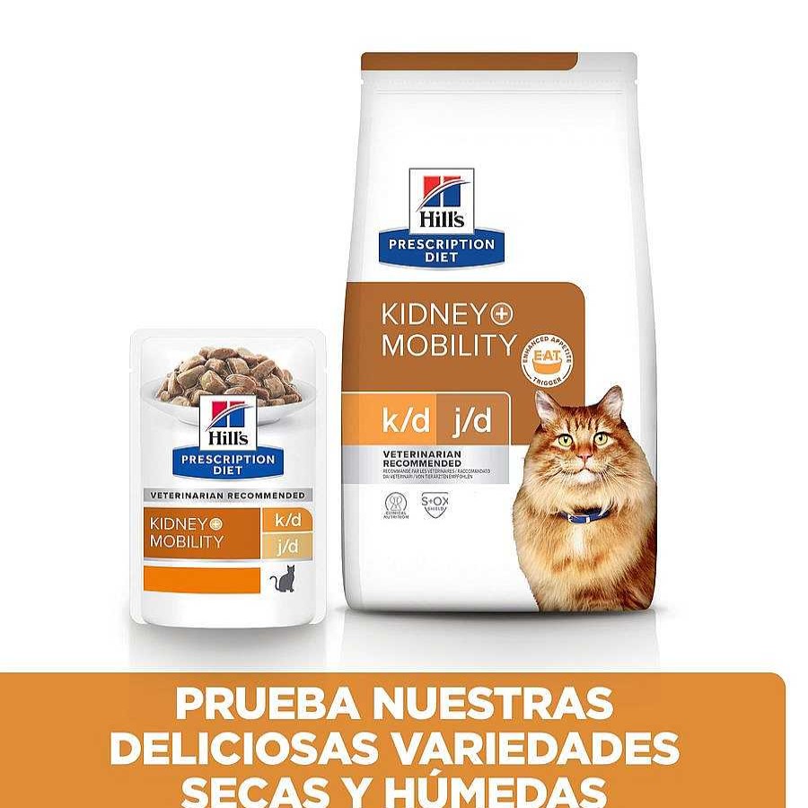 Gatos Hill's Dietas Veterinarias | Hill'S Prescription Diet Kidney K/D + Mobility J/D Pollo Pienso Gatos