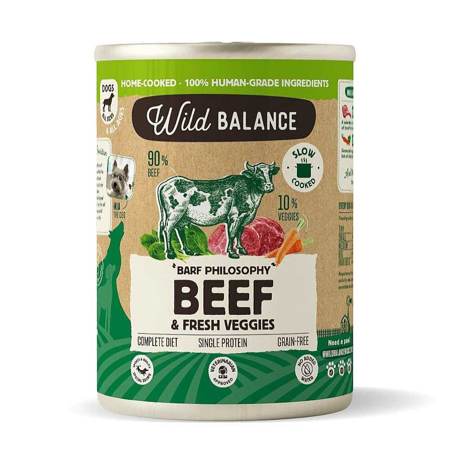 Perros Wild Balance Comida H Meda | Wild Balance Barf Ternera Y Vegetales Lata Para Perros