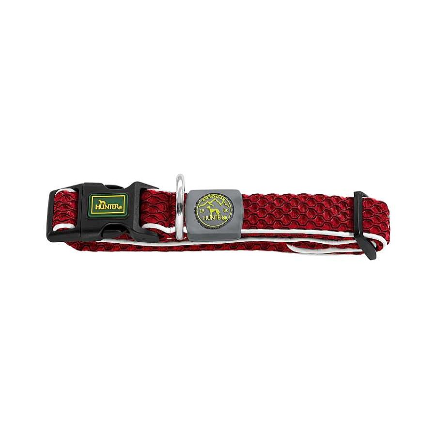 Perros Hunter Arneses, Collares Y Correas | Hunter Hilo Vario Basic Collar Rojo Para Perros