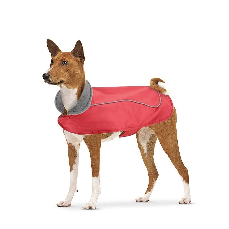 Perros Outech Ropa | Outech Chubasquero Rojo Con Capucha Para Perros