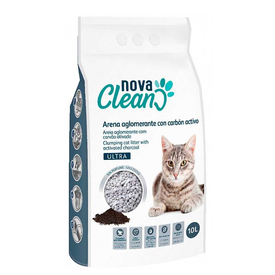 Gatos Nova Clean | Nova Clean Ultra Lecho Aglomerante Carb N Para Gatos