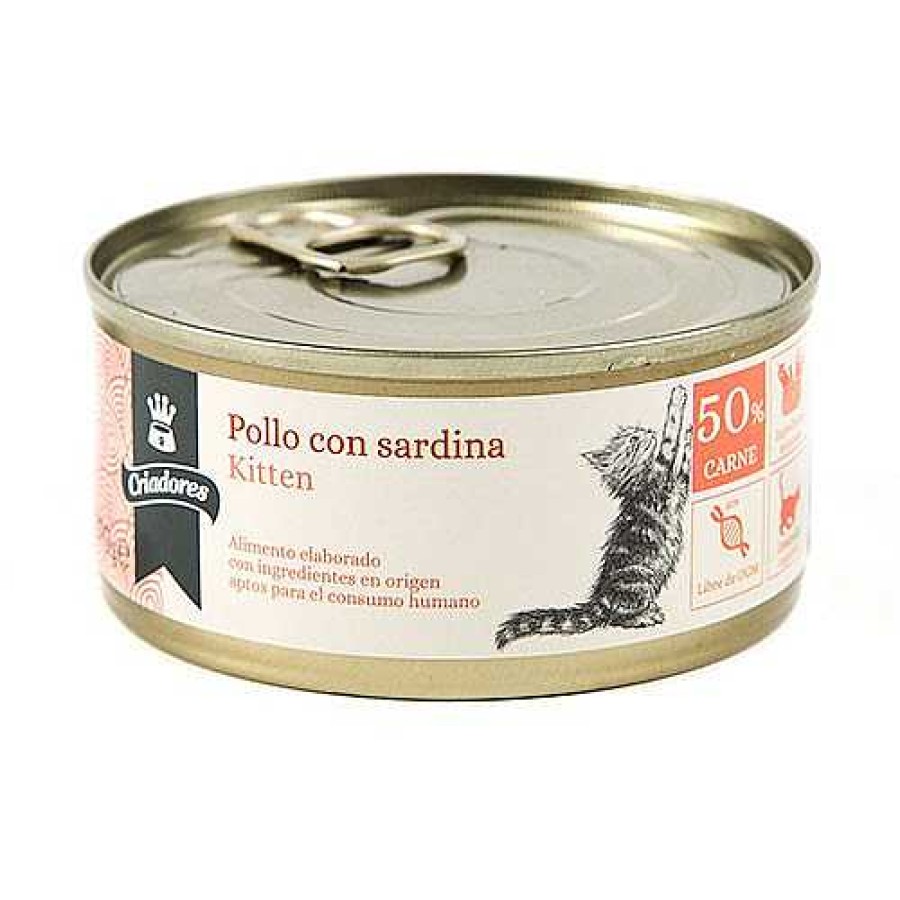 Gatos Criadores Comida H Meda | Criadores Kitten Pollo Y Sardina Lata Para Gatos