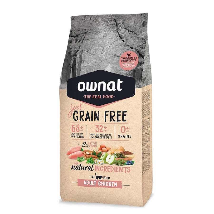 Gatos Ownat Pienso Seco | Ownat Just Grain Free Adulto Pollo Pienso Para Gatos