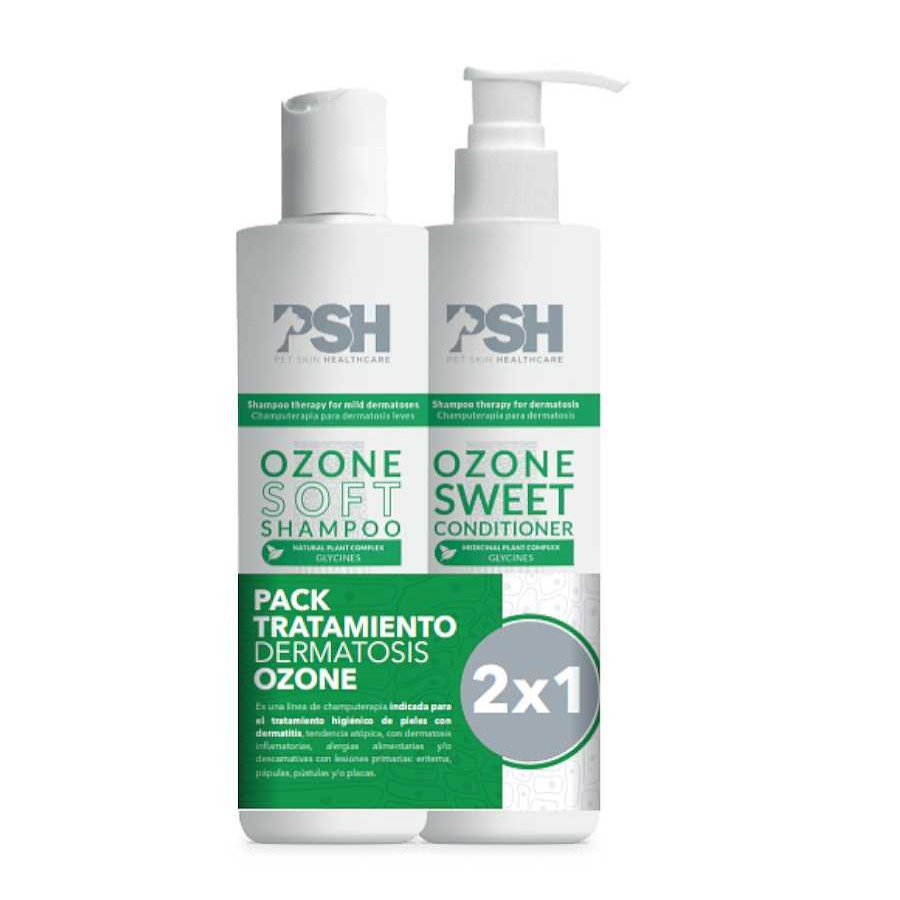 Perros PSH Cuidado Del Pelo | Psh Ozone Champ Y Acondicionador Para Perros Y Gatos - Pack