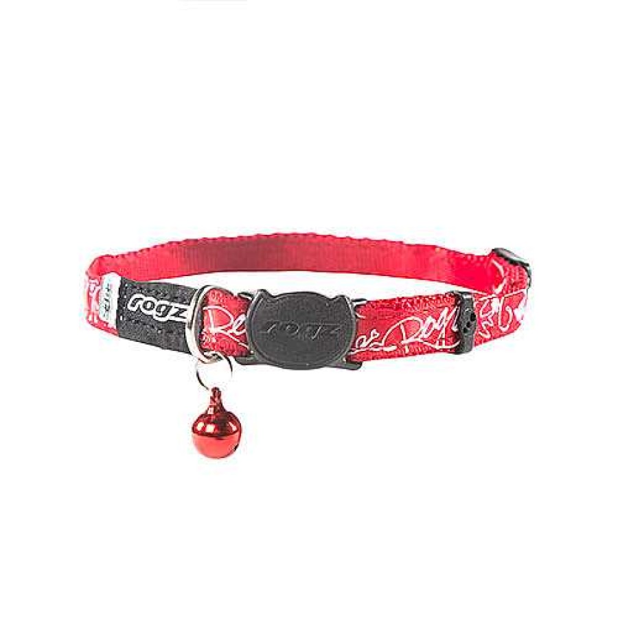 Gatos Rogz Transportines Y Viaje | Rogz Silkycat Collar Rojo Para Gatos